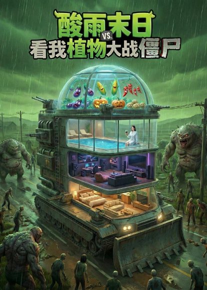 酸雨末日看我植物大战僵尸（51集）AI短剧 高清完整版